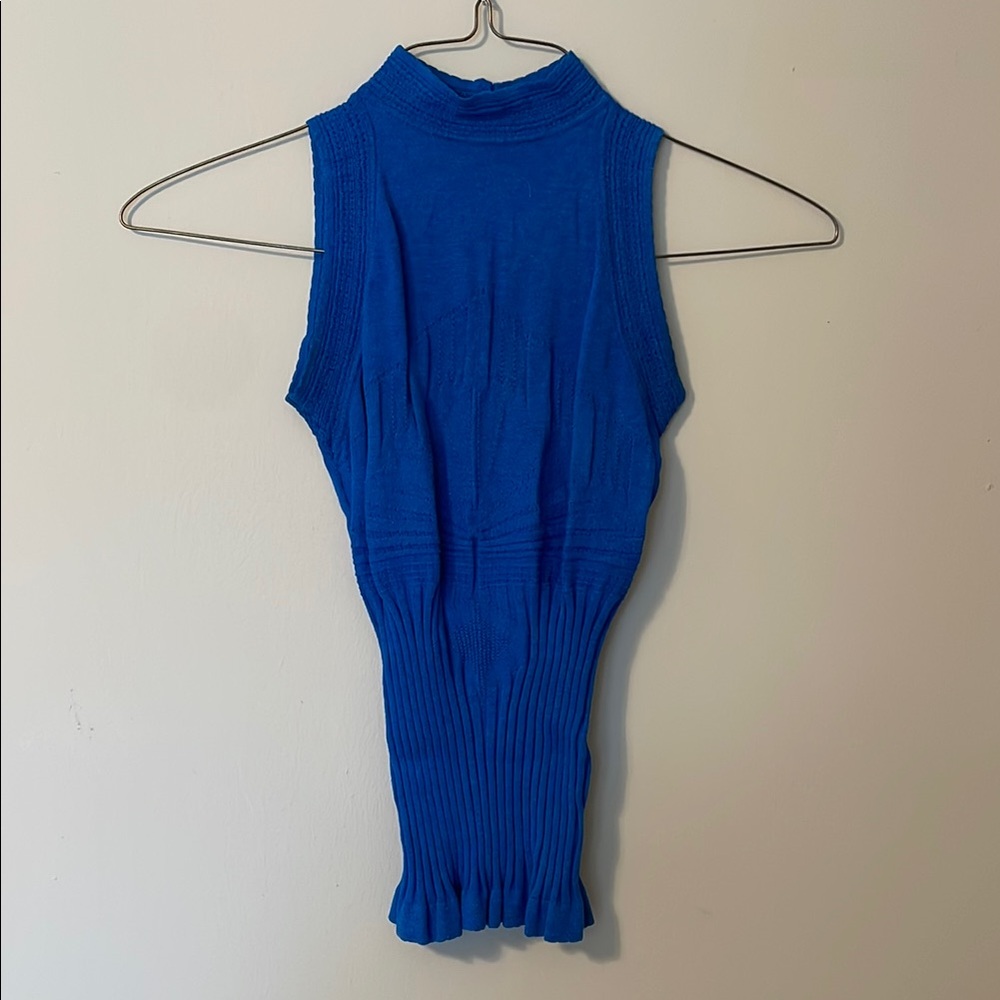 Cache Blue Sleeveless Tank Top